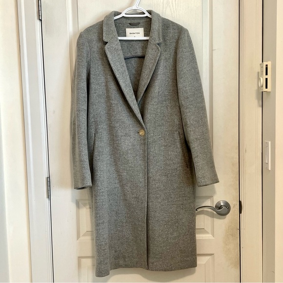 Aritzia Babaton Steadman Coat | Heather Light Grey Size Medium - Picture 4 of 13